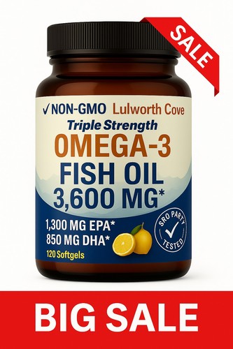 Omega fish oil 3600mg - 3600mg, –