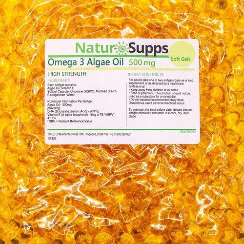 Omega algae oil 500mg - oil, vegan